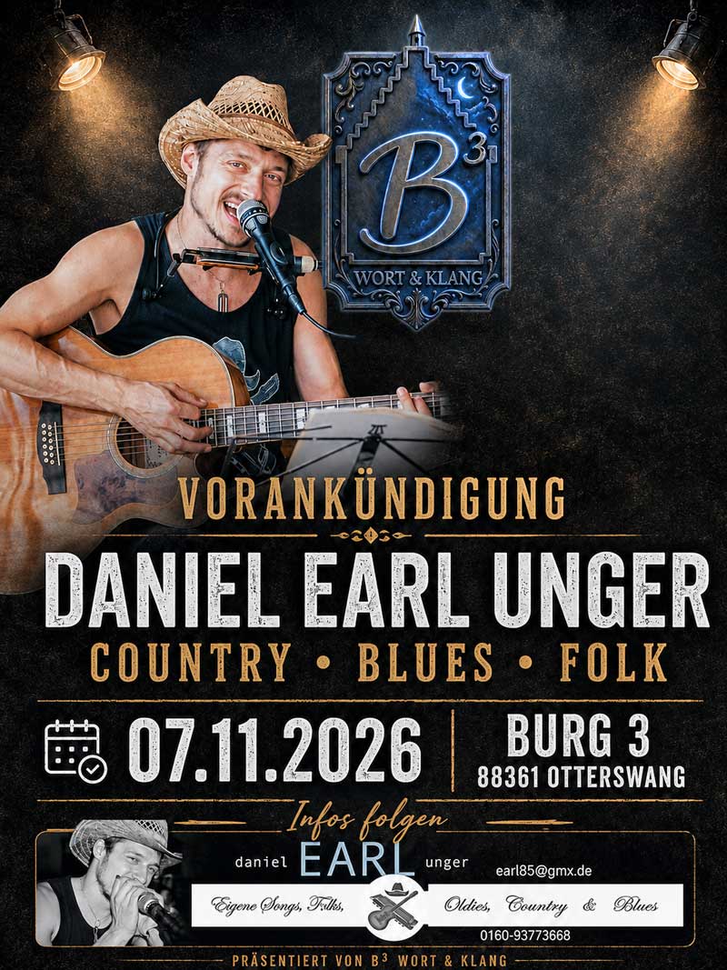 Plakat Daniel Earl Unger, KI generiertes Bild