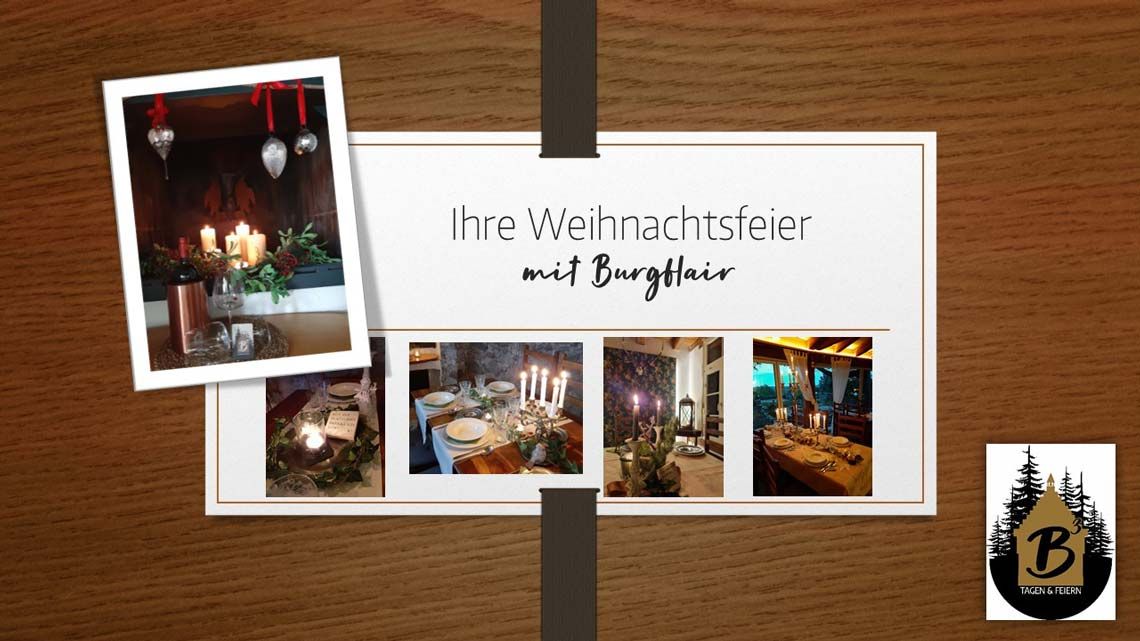 Bild mit Text über Weihnachstsfeier